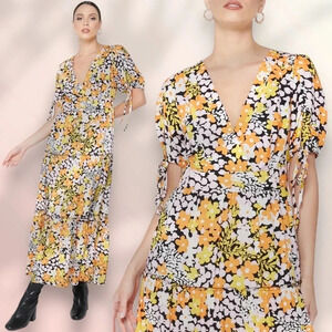 TED BAKER
Safiree floral print cotton blend midi dress Size 3